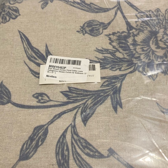 Other - NWTS Floral Linen Shower Curtain